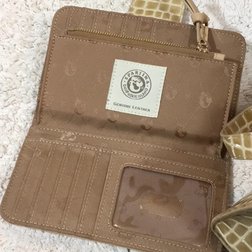 Spartina 449 leather shoulder bag and wallet set